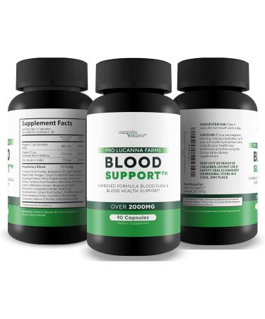 Pro Lucanna Farms Blood Support - Improved Formula Blood Flow Supplement & Sugar Health Blood Health Support - Blood Flow Pills - Blood Circulation Supplement - Glucose Support Supplement Blood Pills - Buy Online on GoSupps.com