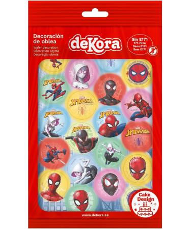 dekora Spiderman Mini Wafer Discs Edible Decorations for Cupcakes Cookies and Muffins Perfect Party Supplies 3 4 CM - Buy Online on GoSupps.com