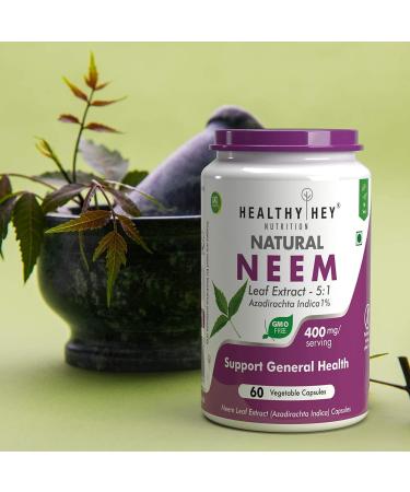 Sheltr Neem Leaf Extract (Indica) 60 Veg. Capsules - Natures Miracle Detoxifying Agent. Promotes Healthy Respiratory Digestive and Immune System - No GMO. Gluten Free. - Buy Online on GoSupps.com