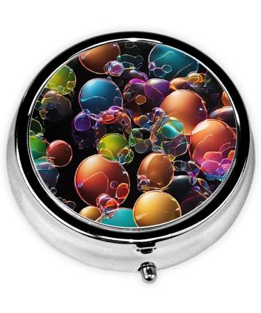 Colorful Rainbow Stars Mini Pill Box | 3 Compartment Travel Organizer | Portable Medicine Case for Home & Office - Buy Online on GoSupps.com