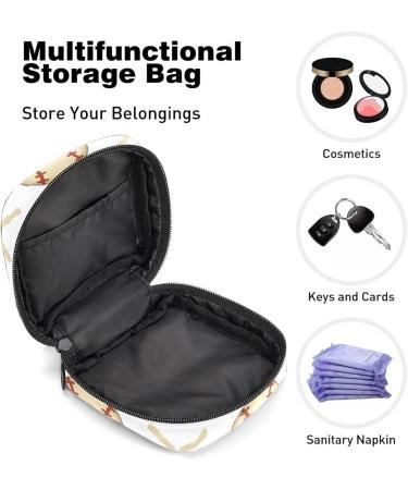 Anna Cowper Baseball Pattern Menstrual Storage Bag - Multi-colored Portable Period Pouch for Women & Teens | 1Pc - Buy Online on GoSupps.com