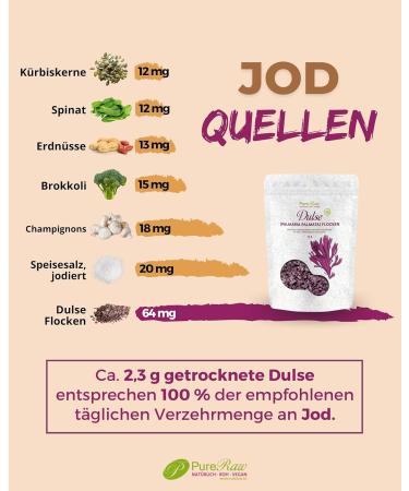 Buy Organic Dulse Flakes - Wild Atlantic Seaweed | Vegan Umami Seasoning - 50g (2x25g) - Pureeraw - Buy Online on GoSupps.com