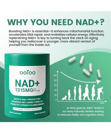 NAD+ Supplement 1315mg with Resveratrol Liposomal NAD+ for Maximum Absorption Advanced Cellular Health Energy & Anti-Aging Support NAD+ Supplements for Women & Men 60 Capsules - Buy Online on GoSupps.com