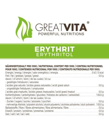 GreatVita Erythritol 1000g - Calorie-Free Sweetener Non-GMO - Pack of 2 | Buy Online Internationally - Buy Online on GoSupps.com
