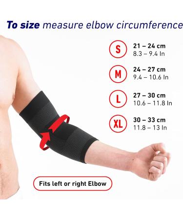 Neo G Elbow Support for Tendonitis & Joint Pain - Tennis Elbow Brace - L Large 27-30cm - Buy Online on GoSupps.com