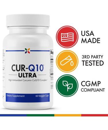 Stop Aging Now CUR-Q10 Ultra Curcumin CoQ10 Complex - Anti-Aging Veggie Capsules for Enhanced Wellness - Shop Internationally - Buy Online on GoSupps.com