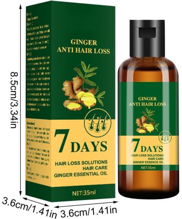 Ginger Huile de croissance des cheveux Ginger anti-chute 7 jours repousse 7 jours huile germ e au gingembre pour nourrir les racines des cheveux r pare les cheveux ab m s nourrit les racines des - Buy Online on GoSupps.com