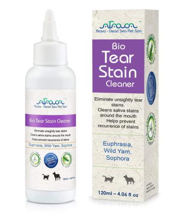 Arava - Tear Stain Remover - Eye Stain Cleaner for Dogs & Cats - Natural Ingredients & 26 Dead Sea Minerals - Safe & Effective for Pets - Removes Tear & Saliva Stains & Prevents New Ones