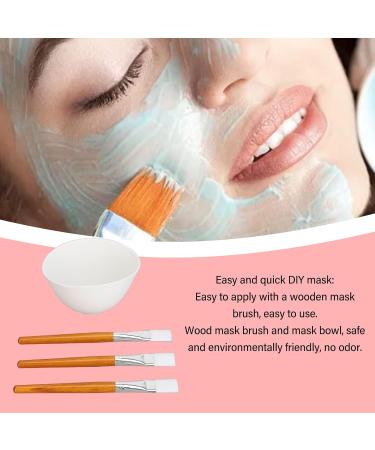 Face Mask Mixing Bowl Set Facemask Mixing Tool Set Mask Bowl Multifunctional Reusable Silicone Face Wooden Brush Set for Oils Moisturizers - Buy Online on GoSupps.com