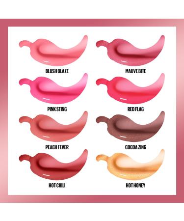 Maybelline New York Lifter Plump Lip Gloss Lasting Plump Heated Formula with Hyaluronic Acid and Chilli Pepper XL Wand Vegan Formula Shade: 007 Cocoa Zing - Buy Online on GoSupps.com