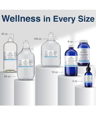 Earthborn Colloidal Silver Liquid (4oz) 100 PPM & 99.999% Pure Monatomic Silver Water - Natural Plata Colloidal Supplement for Immune Support Unflavored Glass Bottle 4 Fl Oz (Pack of 1) - Buy Online on GoSupps.com