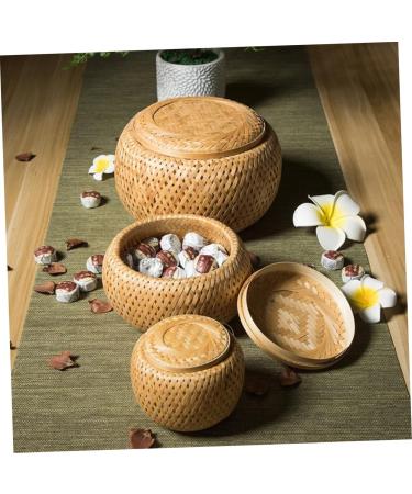 Cabilock Flower Tea Basket Containers for Food Tea House Basket Household Storage Rack Weaving 10X10X8CM As Shown - Buy Online on GoSupps.com