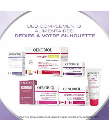 OENOBIOL - Dietary Supplements - Slimming - Flat Stomach - Reduces Swelling(1) - Reduces Bloating (1) - 2 Month Program - Pack of 2 Boxes of 60 Capsules - Buy Online on GoSupps.com