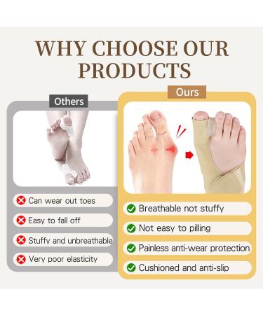 Bunion Correctors for Big Toe Pain Relief | Non-Surgical Hallux Valgus Support for Men & Women - SEBS Cross Strap Separator in Khaki - Buy Online on GoSupps.com