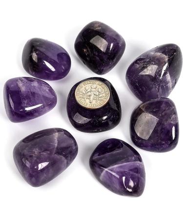 ZenQ 12 lb Tumbled Amethyst Stones - Natural Crystal for Wicca, Reiki, Energy Healing - Buy Online on GoSupps.com