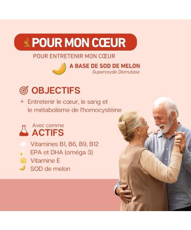 Vita POUR-MON-COEUR SOD de melon Compl ment alimentaire pour entretenir le c ur et le syst me circulatoire Vitamines B1 B6 B9 B12 Om ga3 (EPA et DHA) 60 Capsules - Buy Online on GoSupps.com