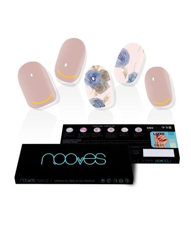 NOOVES NAIL GEL FILMS elegant floral premium luxe metallic 20 u