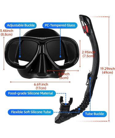 Anti-Fog Nearsighted Diving Mask & Dry Snorkel Set -1.5 for Adults Youth: Ideal for Scuba Diving, Spearfishing, Freediving - Buy Online on GoSupps.com
