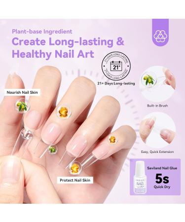 SAVILAND Nail Glue Remover & Cuticle Oil Pen | Fast & Gentle Duo for Press On Acrylics Gel X Nails - Super Strong Formula - Buy Online on GoSupps.com