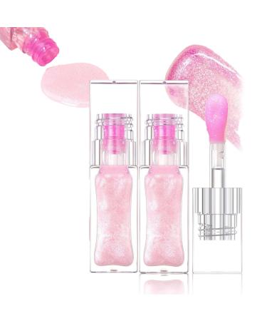 Magic Color Changing Lip Oil 2024 New Moisturizing Lip Gloss Color Changing Lip Gloss Hydrating Lip Care Long Lasting Magic Big Brush Color Changing Lip Oil Stain Amazing Finish (2PCS)