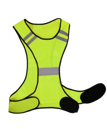 Running vest for jogging cycling - Reflective safety vest - For women & men - Breathable - Lightweight SL Yellow