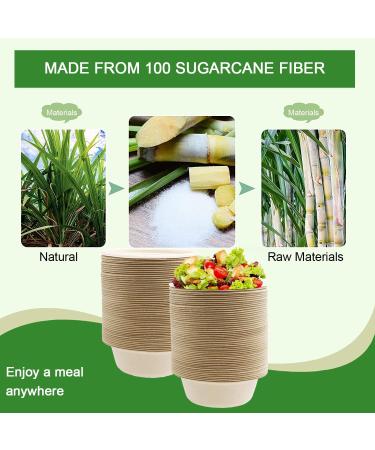 Paper Bowls Disposable Bowls 125-Pack Eco-Friendly Compostable Bowls Made of Bagasse or Sugarcane Fiber Heavy-Dut Natural Biodegradable Bowl for Dinner Party Supplies (12 oz) - Buy Online on GoSupps.com