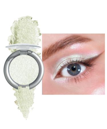 Lestpola Chameleon Green Glitter Makeup Palette Metallic Eyeshadow Lasting Shine Soft Texture Holographic Change Multichrome Eyeshadow Stage Party Makeup 03