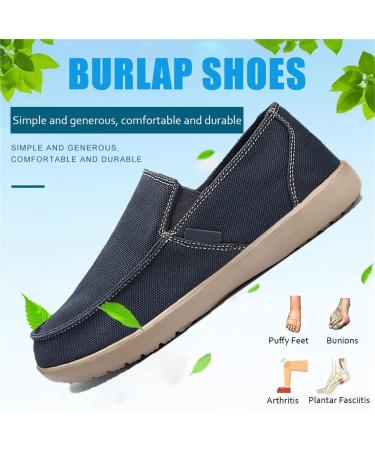 FZYUAN Men's Diabetic Walking Shoe - Lightweight Orthopedic Slippers for Plantar Fasciitis & Swollen Feet - Size 10 Blue - Buy Online on GoSupps.com