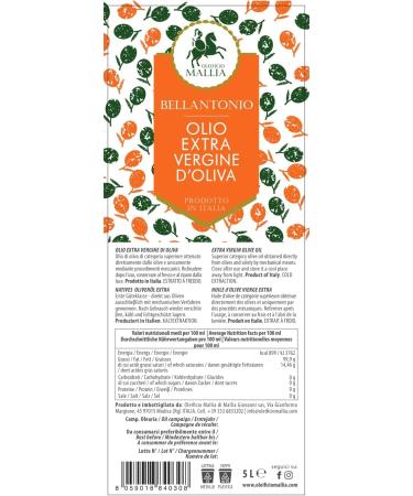 Oleificio Mallia - Extra Virgin Olive Oil 100% Italian - Can of 5 L - Fresh Harvest 2023/2024 Cold extracted - Buy Online on GoSupps.com