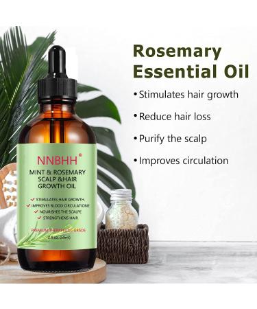 Menthe poivr e Huile essentielle de Romarin et Derma Roller 0.5mm pour la croissance des cheveux les soins de la peau la croissance des sourcils et des cils pour 1 pack huile+rouleau dermique - Buy Online on GoSupps.com