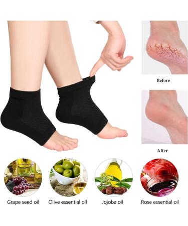3 Pairs Gel Heel Socks Soft Ventilate Open Toe Socks Plantar Anti Cracked Socks Moisturizing Cracked Heel Socks Soft Ventilate Gel Heel Socks Beauty Spa Treat Dry Hard Foot Men and Women - Buy Online on GoSupps.com