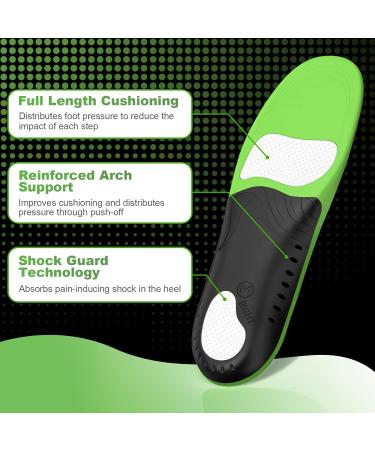 Plantar Fasciitis Pain Relief Insoles - Orthotic Arch Support Motion Control Inserts for Flat Feet - Comfortable Footwear Solutions for Men & Women (XS - Buy Online on GoSupps.com
