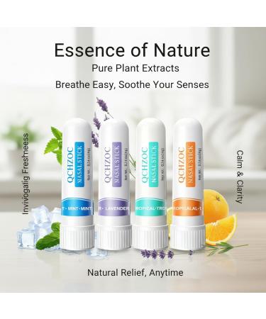 DeepacSagecoom Nasal Sticks Portable Nose Inhaler Sticks for Daily Refreshing - Natural Cool Sensation Nose Inhaler Boost Energy Set - Buy Online on GoSupps.com