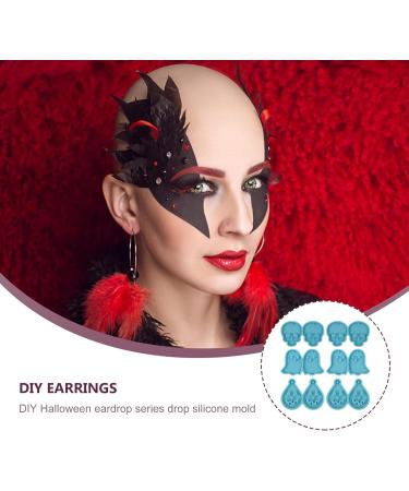 Halloween Witch Hat Resin Molds 6Pcs with Gauze Rose - Masquerade Costume Accessory & Handmade Earrings - Buy Online on GoSupps.com