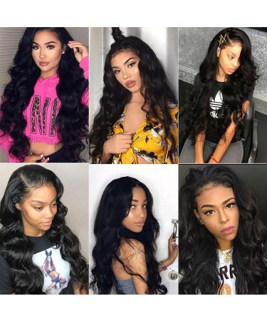 20 Inch Body Wave Lace Front Wig | 4x4 Lace Closure | 180% Density Brazilian Virgin Hair | Pre Plucked | Natural Color - Buy Online on GoSupps.com