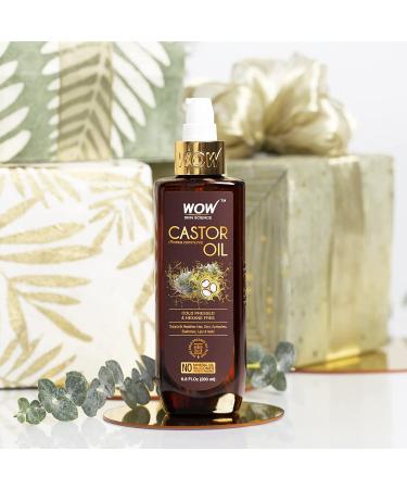 Wow Skin Science Castor Oil 6.8 oz - Premium Cold-Pressed Natural Oil for Hair & Skin - Buy Online on GoSupps.com
