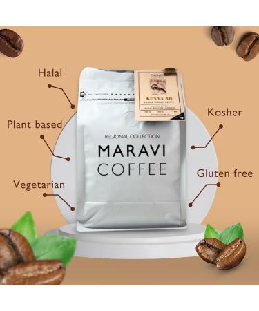 Maravi Speciality Coffee - Kenya AB Arabica Coffee - Whole Bean Coffee - Medium Roast - Black Tea & Currants Notes - 400g Whole Bean 400 g (Pack of 1) - Buy Online on GoSupps.com