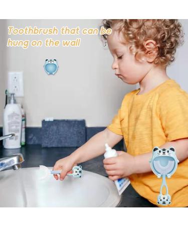 Lebocado U-Shape Children's Toothbrush - Silicone Bristles for Ages 2-6 | Complete Cleaning - Tiger Blue - Buy Online on GoSupps.com