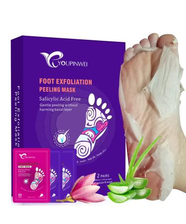 YOUPINWEI Foot Peel Mask  Exfoliating Feet Peeling Mask for Dry Cracked Heels - 2+1 Packs - Make Your Feet Baby Soft Get Smooth Silky Skin  Calluses and Dead Skin Remover for Women and Men