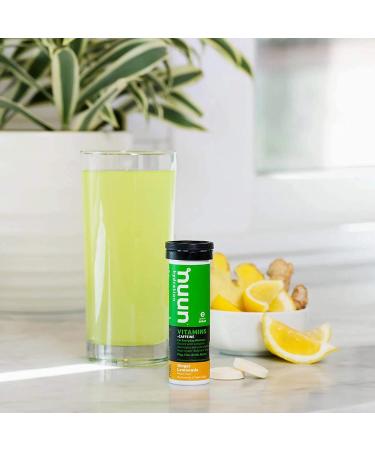Nuun Vitamins + Caffeine: Ginger Lemonade Daily Supplement (3 Tubes, 36 Tabs) - Boost Energy & Hydration - Buy Online on GoSupps.com