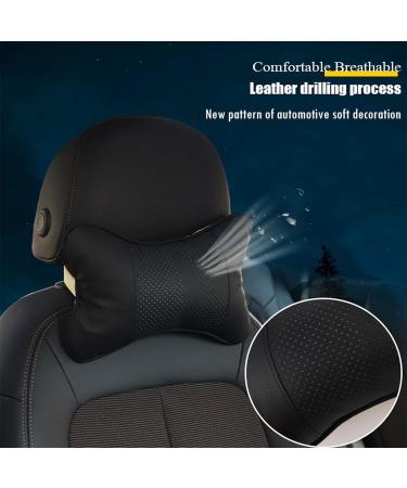 XSQD 2pcs Car Headrest Pillows - Memory Foam Seat Neck Support Cushions for Auto Driving - Comfortable Soft Universal Rest Cushion in White/Offwhite - Buy Online on GoSupps.com