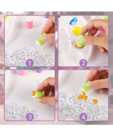 20 Pcs Finger Sponge Daubers - Assorted Colors for Painting, Drawing & Card Making - Buy Online on GoSupps.com