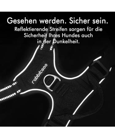 Rabbitgoo Medium Dog Harness - No Pull Adjustable Breathable Safe Control for Large Dogs - Black - Buy Online on GoSupps.com