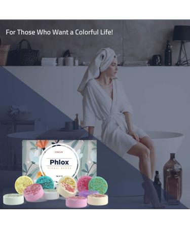 Phlox Shower Bombs - Natural Vegan & Gluten-Free Shower Steamers for Women - Aromatherapeutic Stress-Relief with Essential Oils - Buy Online on GoSupps.com