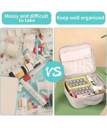 Junundjing 2-Piece Medication Bag Set | Large & Small Travel Pharmacy Bag | Waterproof First Aid Kit | Ideal for Outdoor Adventures - Buy Online on GoSupps.com