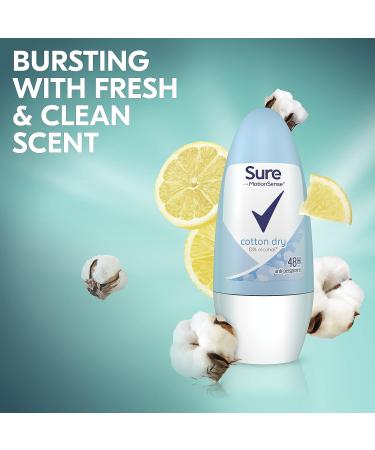 Sure Cotton Fresh Roll-on Deodorant - 6 Pack 50ml - Long-lasting Protection - Buy Online on GoSupps.com
