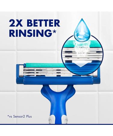 Gillette Sensor3 Simple Men's Disposable Razors - 8 Count Pack - Buy Online on GoSupps.com