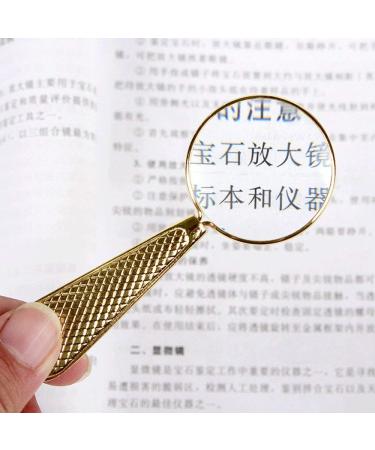 Mini Vintage Handheld Magnifier Metal Frame HD Optical Glass Lens Good Times - Buy Online on GoSupps.com