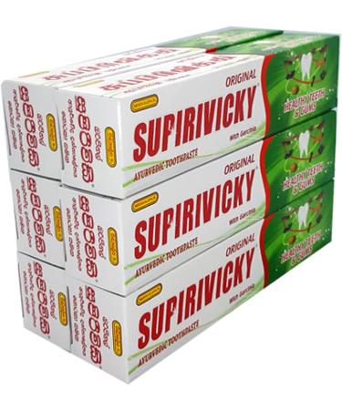 Buy 6 x Supirivicky Ayurvedic Toothpaste (75ml) - Fluoride Free for Healthy Teeth | International Shipping Available - Buy Online on GoSupps.com