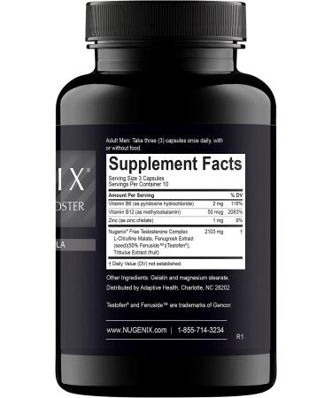 Nugenix Free Testosterone Booster for Men  30 Count 30 Count (Pack of 1) - Buy Online on GoSupps.com